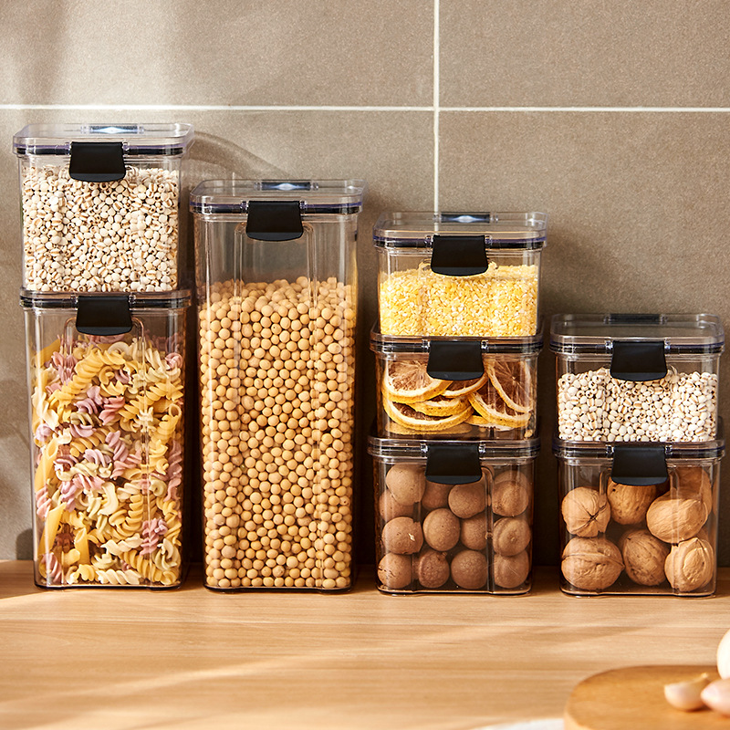 Coffee Tea Sugar - Sealed Jars Kitchen Grain Storage Organizer