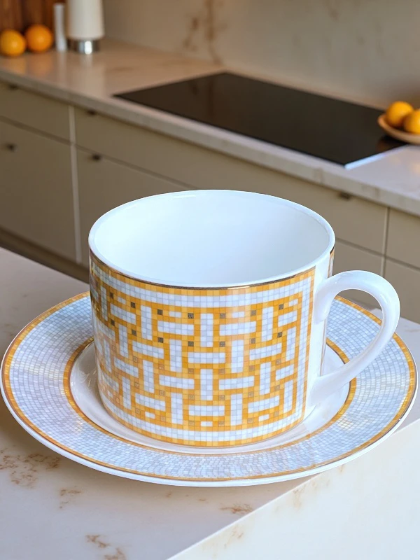 Elegant European Style Bone Ch - Coffee Tea And Sugar Set 评论和价格