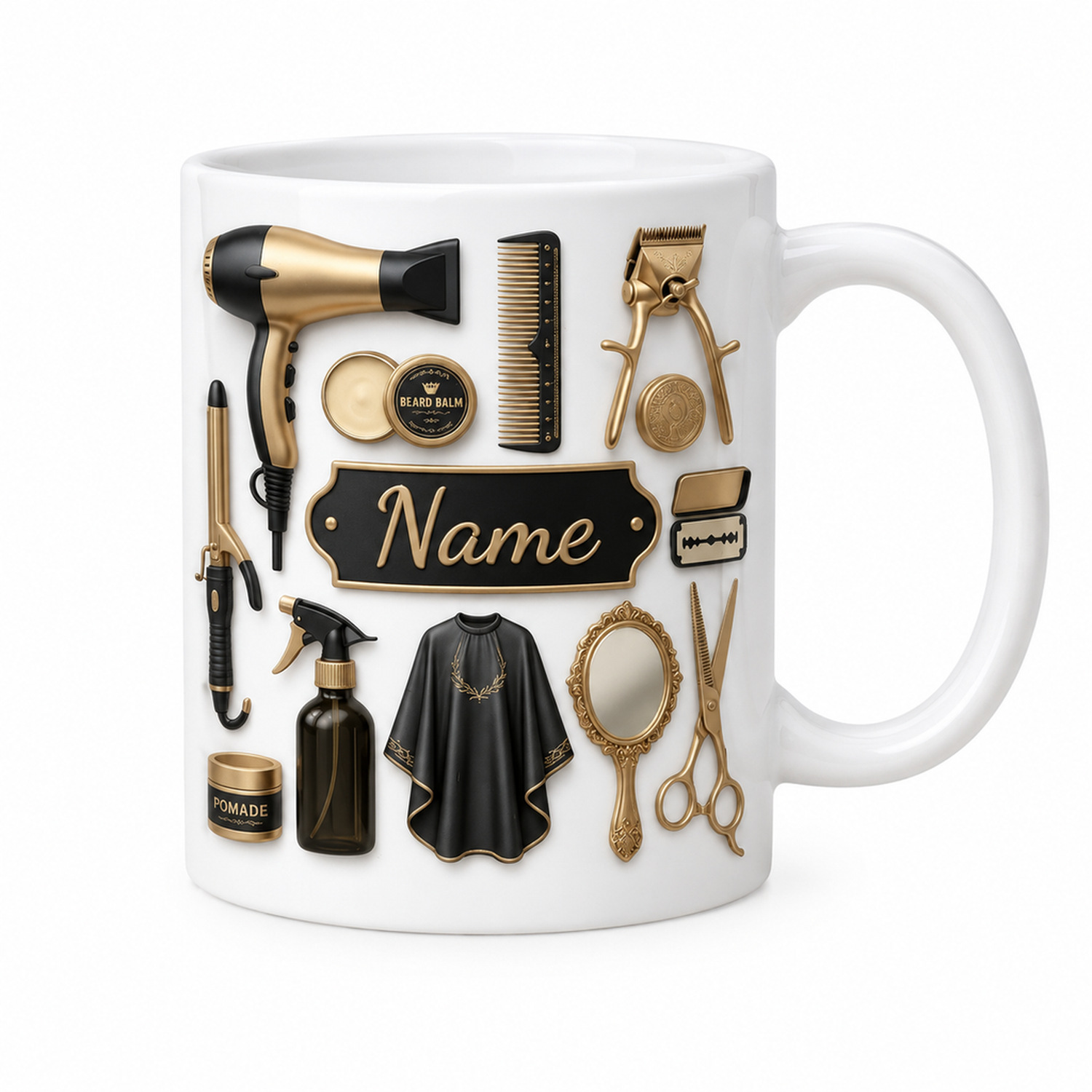 Custom Barber Coffee Mug 11oz  - Coffee Tea Name 评论和价格