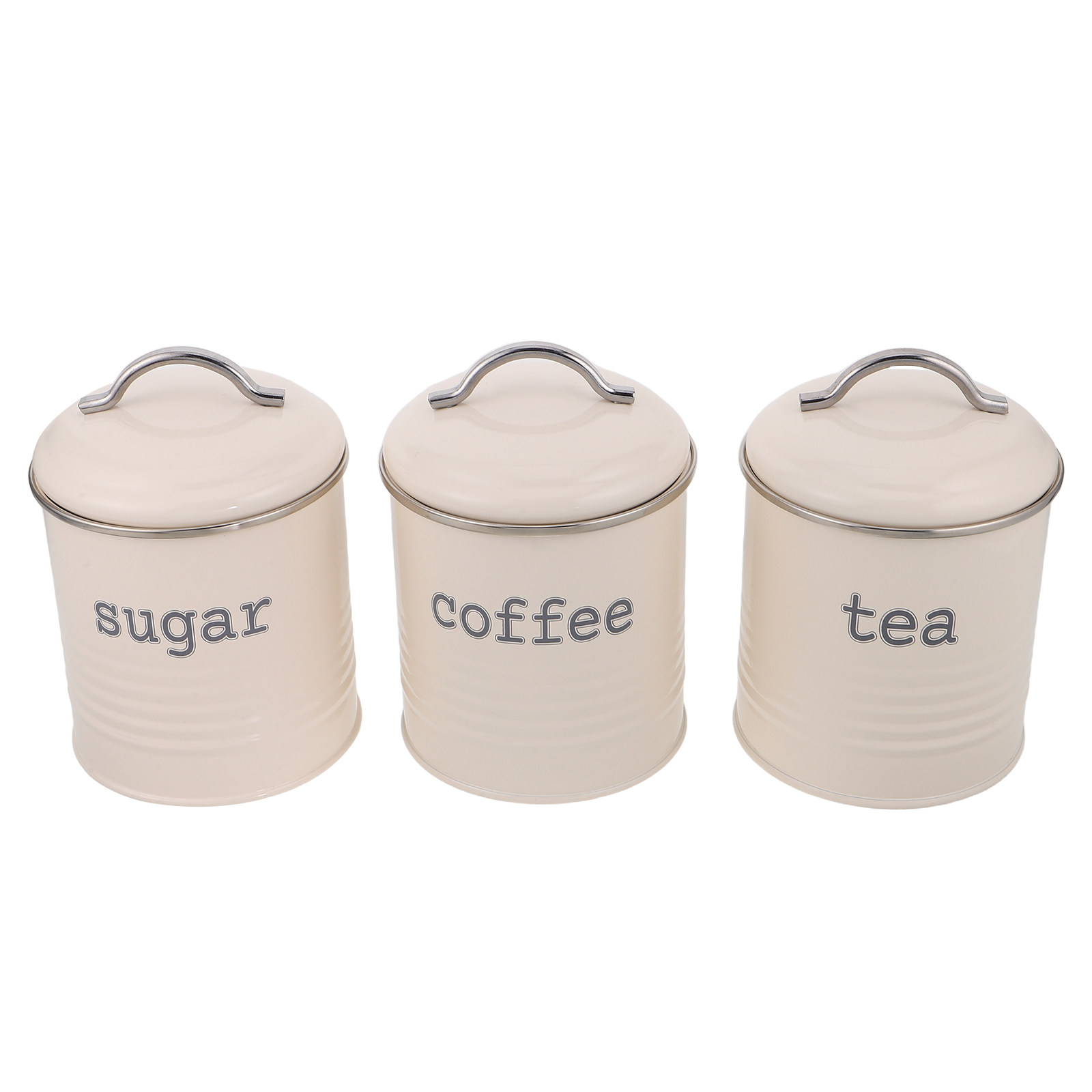3Pcs Sealed Coffee Bean Contai - Coffee Tea And Sugar Set 评论和价格