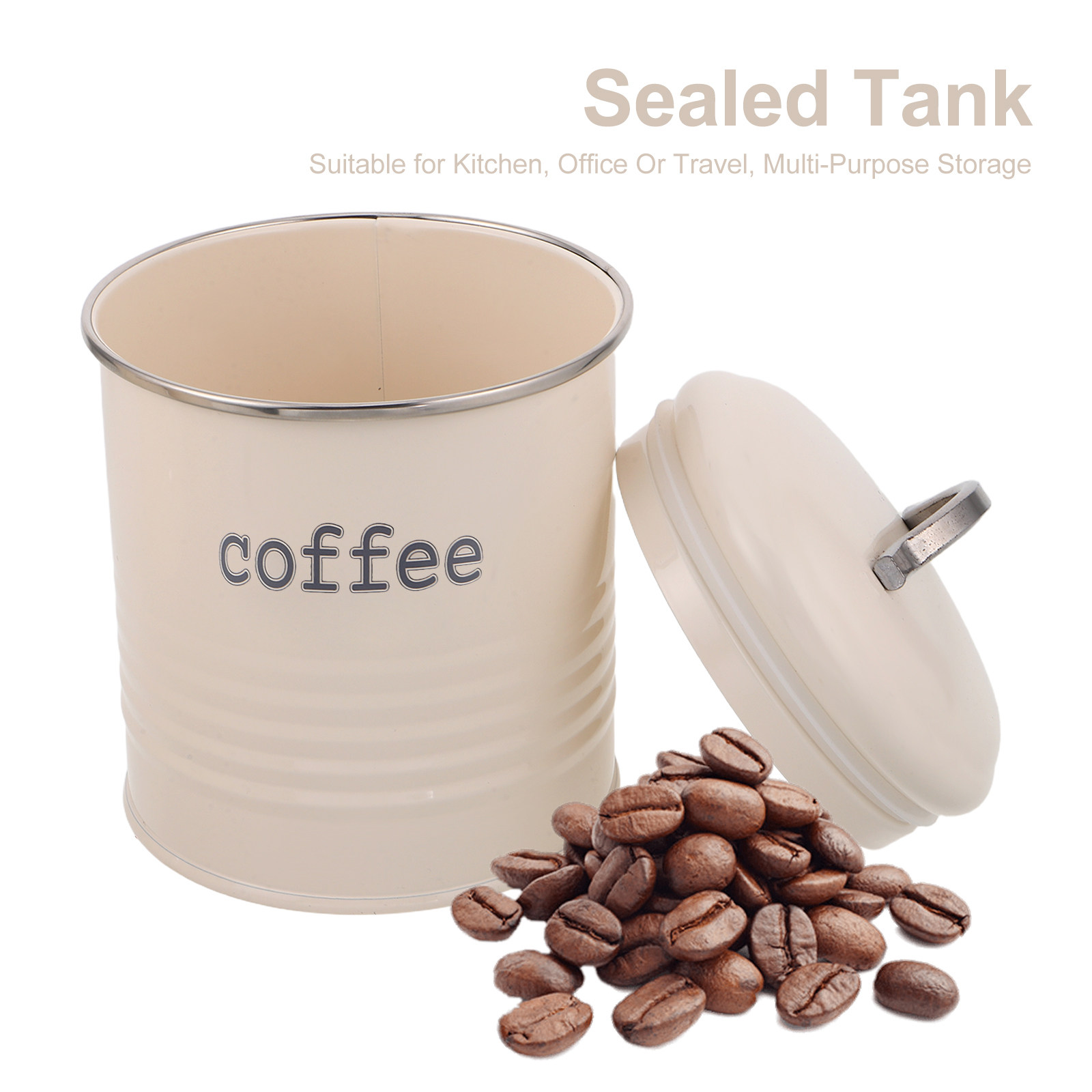 3Pcs Sealed Coffee Bean Contai - Coffee Tea And Sugar Set 评论和价格