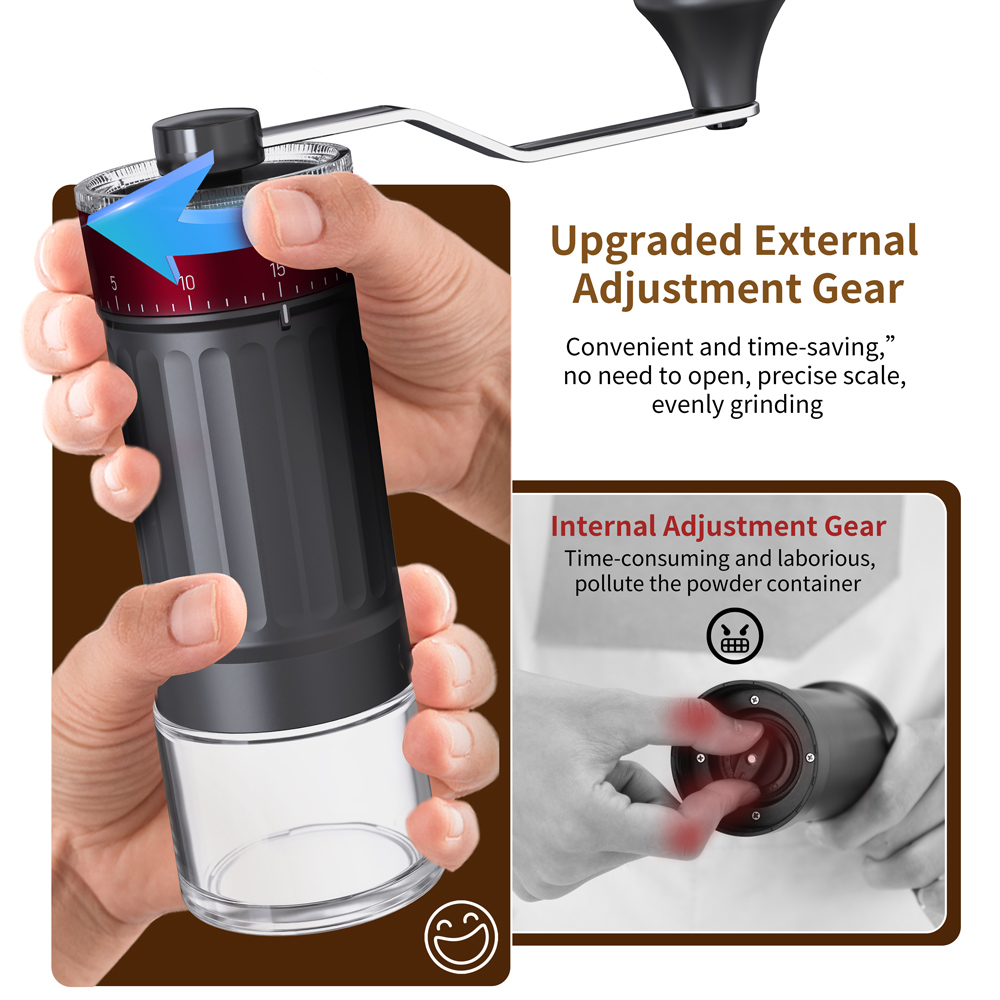 External Adjustable Conical Bu - Burr Hand Grinder 评论和价格